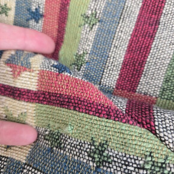 Drapers and Damons Medium  cotton Patriotic print woven 2 button blazer Flag VTG - Picture 9 of 11